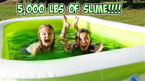 I Put 5000 Lbs Of Slime In A Pool Youtube