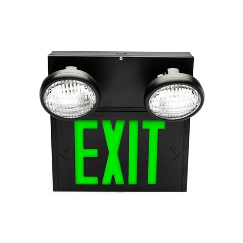 Thermoplastic Combination Exit Sign With Emergency Lights Shelly Lighting