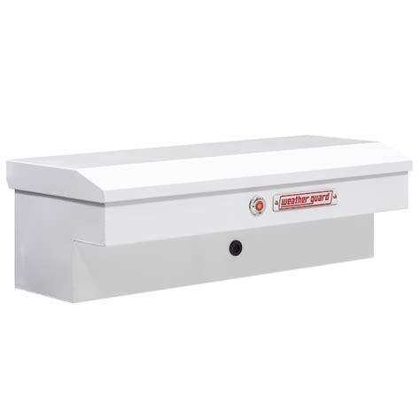 WEATHER GUARD 41-in x 17-in x 13-in White Steel Side Mount Truck Tool ...