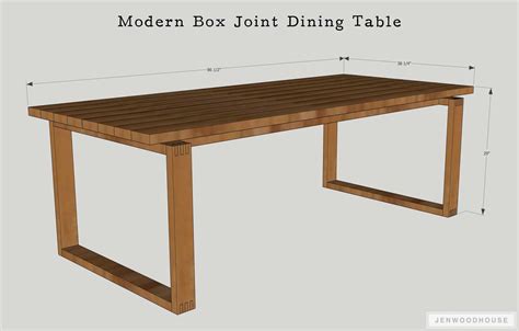 build  modern box joint dining table