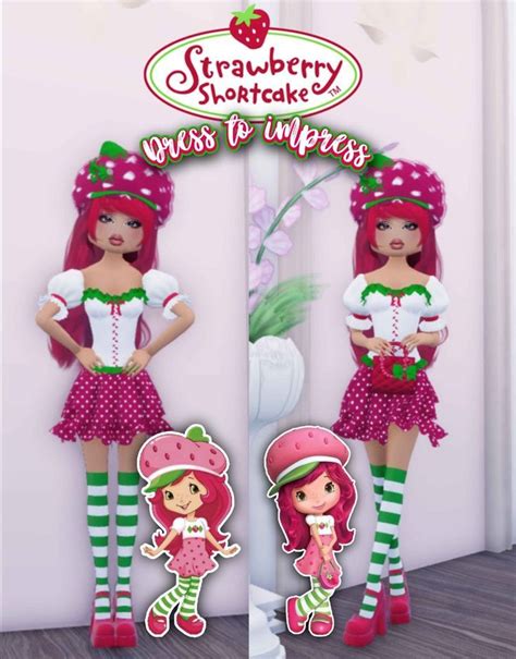 Stawberry Shortcake In Dti In 2024 Strawberry Shortcake Dress Dress To Impress Impress