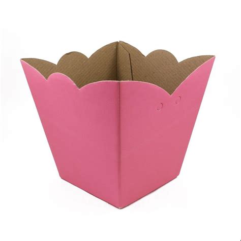 Cachepot kraft Papelão para floricultura pote 11 Rosa Embala Flor