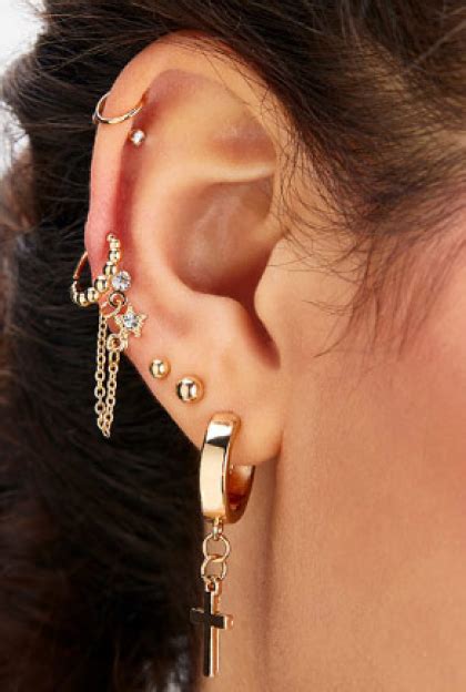 Double Piercing Earrings Claires