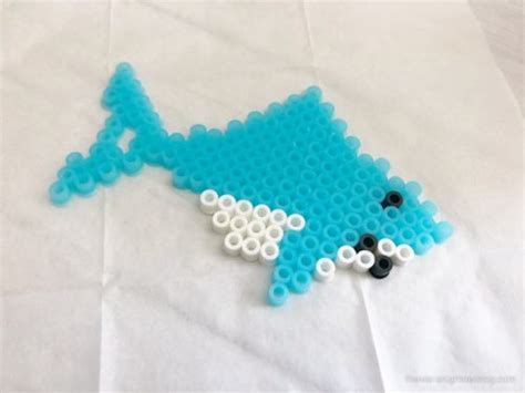 Shark Perler Bead Pattern Shark Keychains A Night Owl Blog