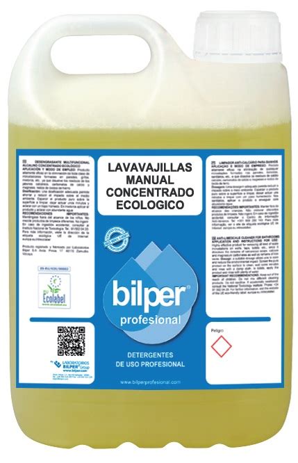 LAVAVAJILLAS MANUAL CONCENTRADO ECOLOGICO Caja 4x5 Litros Gaska