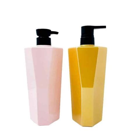 Hexagonal Pink Shampoo Bottle Ybj Packaging Manufacturing