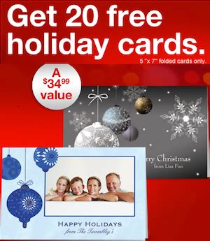 Twenty Free Holiday Cards from Staples