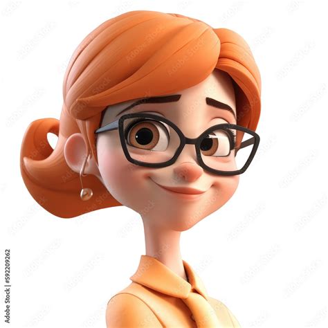 3D Icon Avatar Woman Illustration Of Smiling Happy Girl Cartoon Close