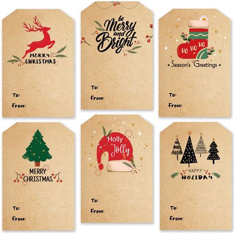 Christmas Gift Tags Stickers 120 Christmas Gift Labels Stickers