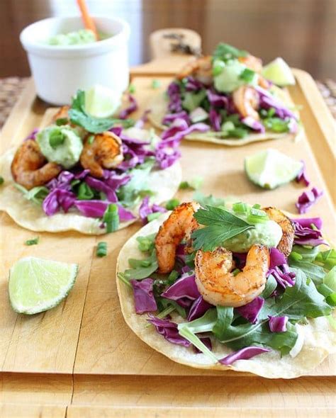 Spicy shrimp tostadas