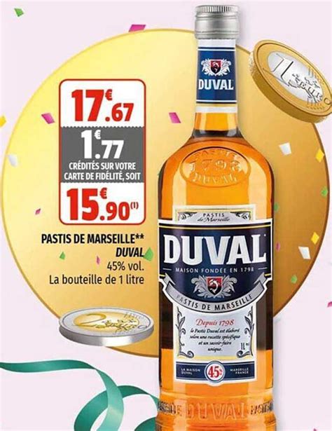 Promo Pastis De Marseille Duval chez Coccinelle Supermarché iCatalogue fr