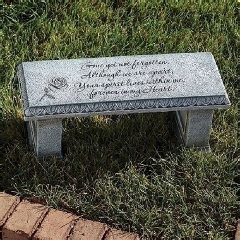 Stone Memorial Bench Garden 6.25" - Walmart.com