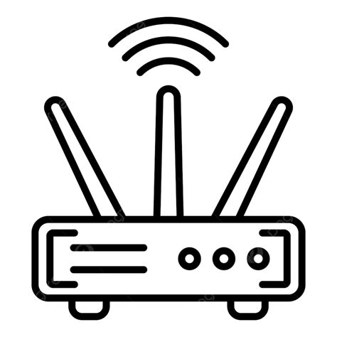 Vector De Contorno De Icono De Enrutador Wifi Png Dibujos Ethernet