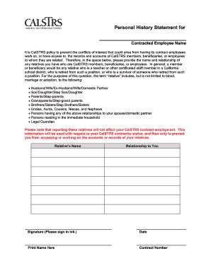 Fillable Online Calstrs Relative Disclosure Form Fax Email Print