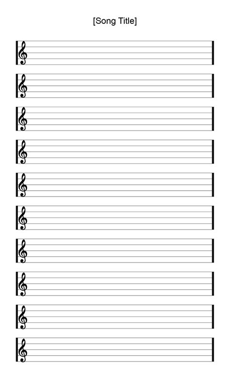 Staff Paper Blank Sheet Music - 10 Free PDF Printables | Printablee 