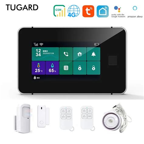 Tugard Sistema De Alarma De Seguridad G Con Wifi Pantalla T Ctil De