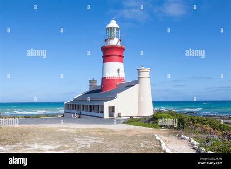 Cape Agulhas Lighthouse, Southernmost tip of Africa, l'Agulhas, Western Cape, South Africa Stock ...