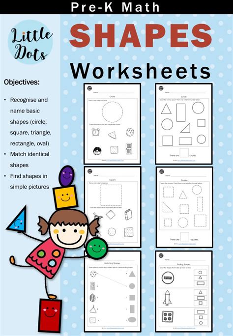 Pre K Math Shapes Worksheets And Activities