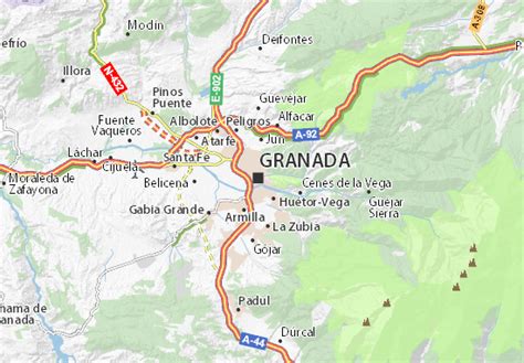 Michelin Landkarte Granada Stadtplan Granada Viamichelin