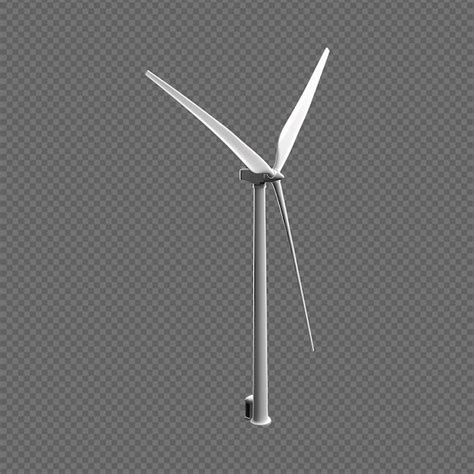 Premium Psd D Wind Turbine Isolated On Transparent Background