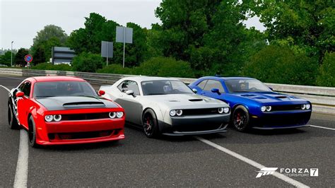 Forza 7 Drag Race Dodge Demon Vs Dodge Challenger Srt Redeye Replica Vs Challenger Srt