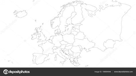 Mapa Europa Preto E Branco Mapa