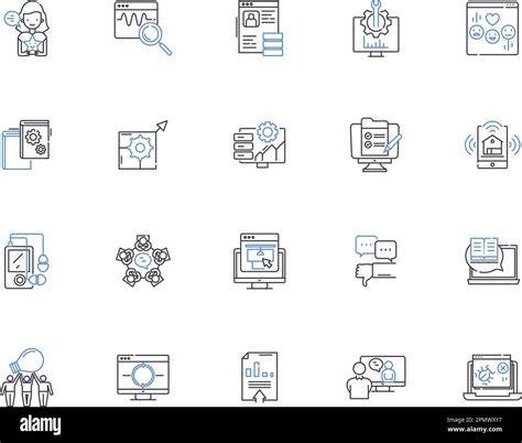 Digital Marketing Outline Icons Collection Digital Marketing Seo