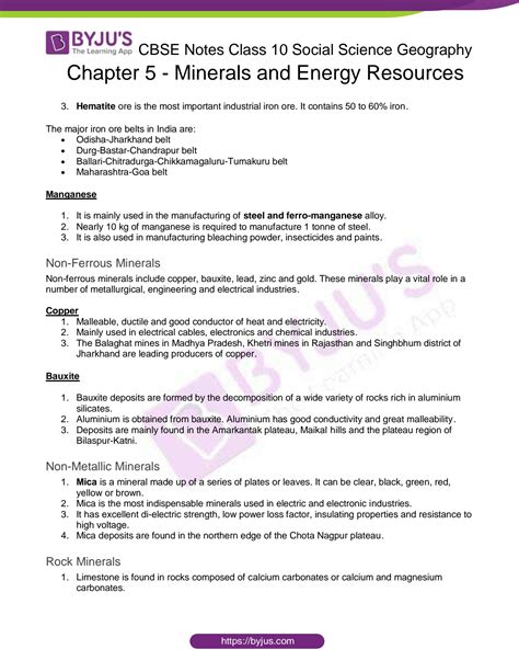 SOLUTION Cbse Notes Class 10 Social Science Geography Chapter 5