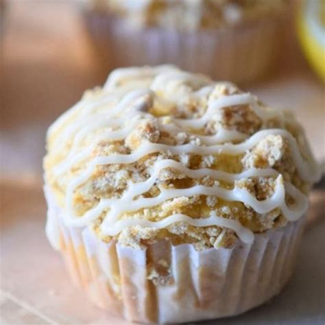 Lemon Crumb Muffins With Maple Syrup