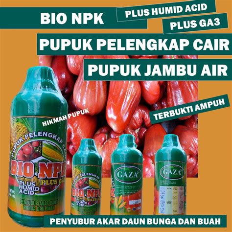 Jual Pupuk Npk Gaza Plus Ga Dan Humid Acid Pelebat Jambu Air Terbaik