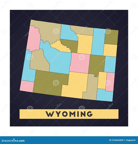 Wyoming Map Stock Vector Illustration Of Outline Graphic 216644360