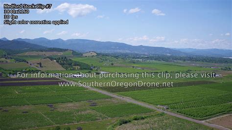 Medford Rogue Valley 4k Aerial Stock Video Clip 7 Orchards And