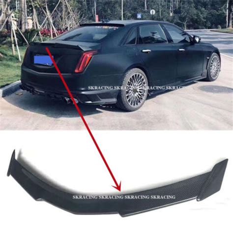 Fit For Cadillac Ct6 2016 2020 21 Real Carbon Fiber Rear Trunk Spoiler Lip Wing Ebay