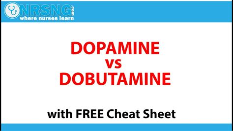 Dopamine Vs Dobutamine MOA Pharmacology Vasopressor Inotrope YouTube