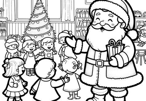 Père Noël Coloriage Pour Maternelle Et école Primaire