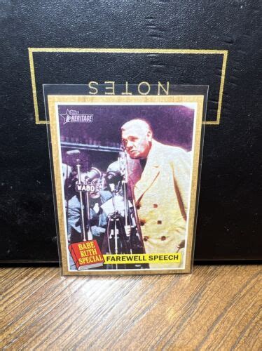 2011 Topps Heritage Babe Card 144 Records Set By Ruth Farewell Speech EBay