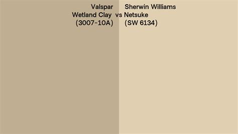 Valspar Wetland Clay 3007 10A Vs Sherwin Williams Netsuke SW 6134