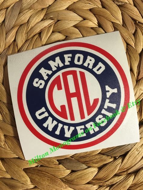 Samford University Monogrammed Vinyl Decal