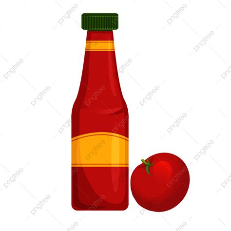 Ketchup Bottles Clipart Transparent Background Bottled Ketchup Clip