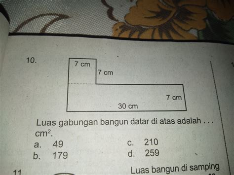 Luas Gabungan Bangun Datar Diatas Adalah Cm2 Universityku