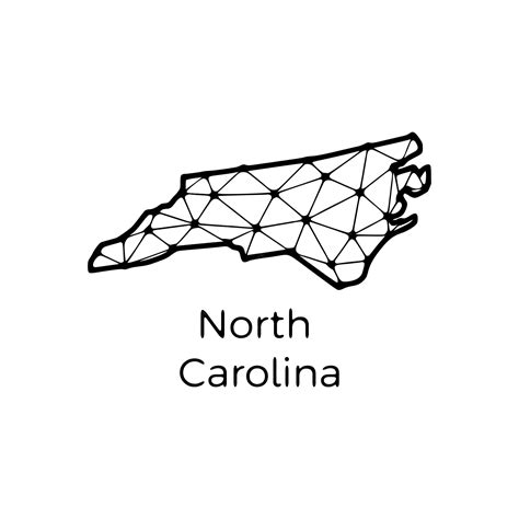 Premium Vector North Carolina State Map Polygonal Illustration Made