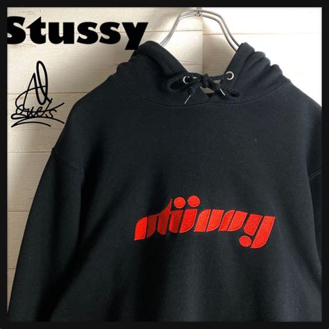 45％割引ブラック系xlll逆輸入 【即完売モデル】stussy センター 刺繍ロゴ センター 刺繍ロゴ パーカー パーカー トップス