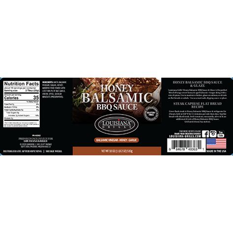 Louisiana Grills Honey Balsamic BBQ Sauce - mattelhote