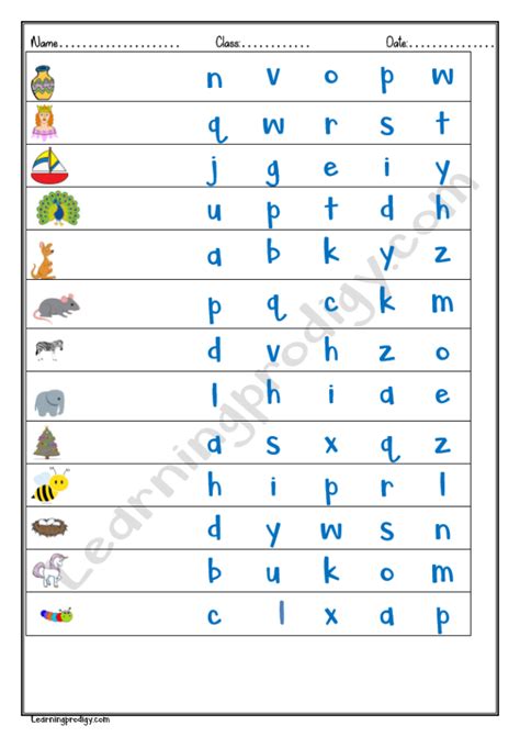 Circle The Beginning Letter Of The Picture 1 Learningprodigy English English Phonics