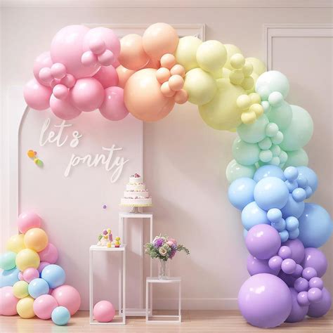 Pcs Pastel Rainbow Balloon Arch Garland Kit Balloon Arch Kit