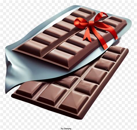 Barre De Chocolat Ruban Rouge Chocolat Noir Png Barre De Chocolat