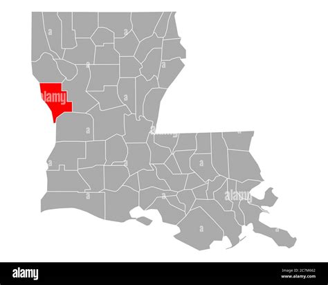 Map Of Sabine In Louisiana Stock Photo Alamy