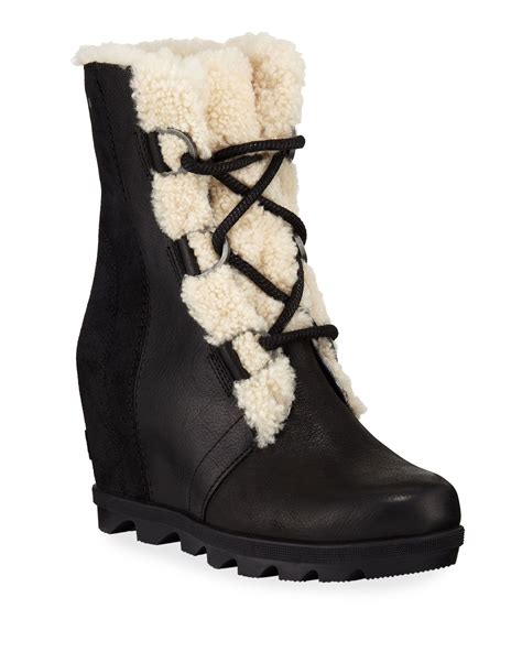 Sorel Joan Of Arctic Wedge Ii Waterproof Boots With Shearling Fur Bergdorf Goodman Joan Of