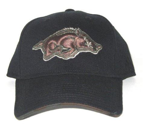 Arkansas Razorbacks Ncaa Adidas Black Camo Hog Osfa Flex Fitted Hat By