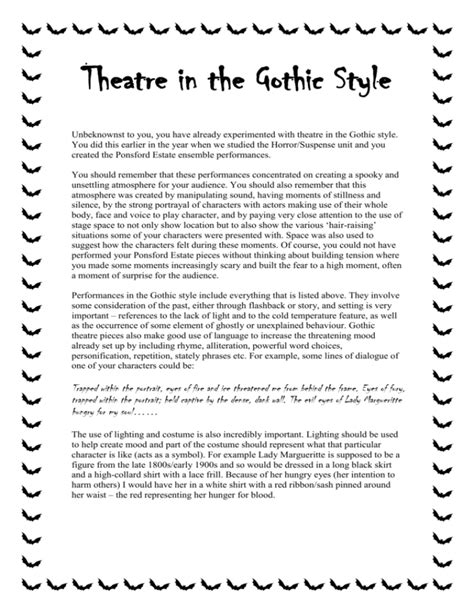 Theatre in the Gothic Style